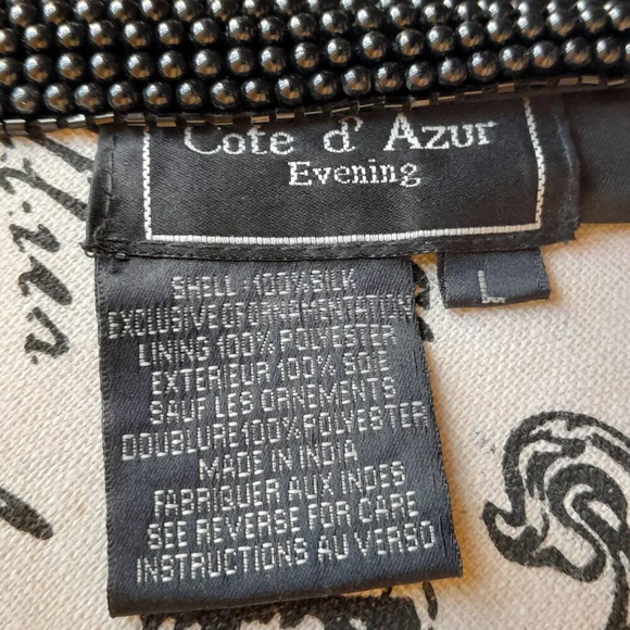 Cote d'Azur Vintage Evening Silk Beaded Jacket - Picture 6 of 6